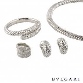 Bvlgari White Gold Spiga Diamond Jewellery Suite